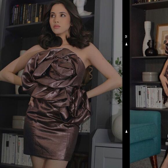 Zara Voluminous Flower Dress New - Picture 8 of 9